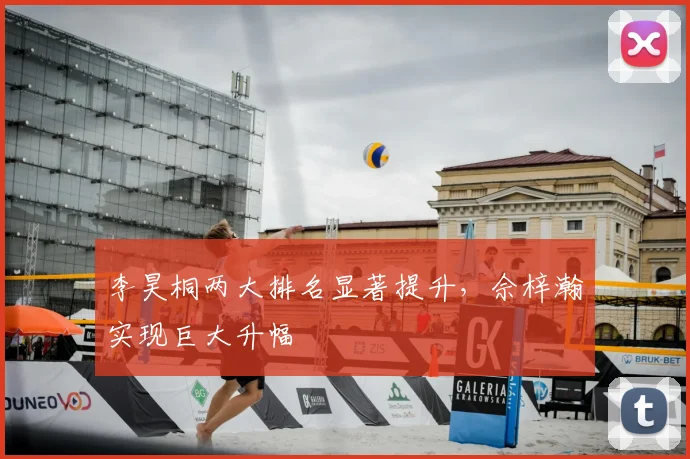 李昊桐两大排名显著提升，佘梓瀚实现巨大升幅