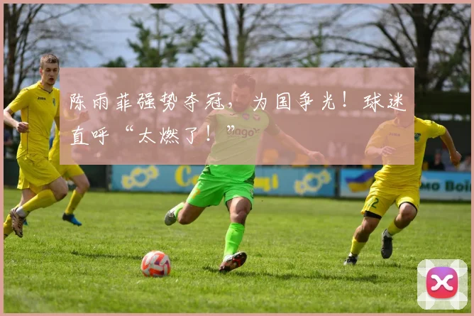 陈雨菲强势夺冠，为国争光！球迷直呼“太燃了！”